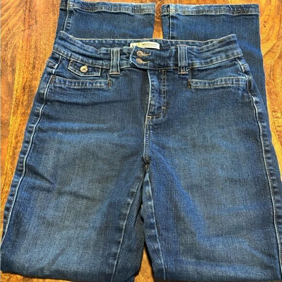 Lee Women's Natural Bootcut Jeans Just Below the Waist Dark Wash Size 8 - Picture 2 of 7